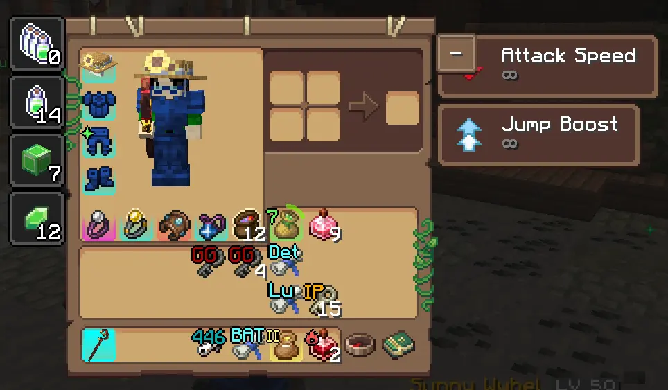 My Healer Character Inventory